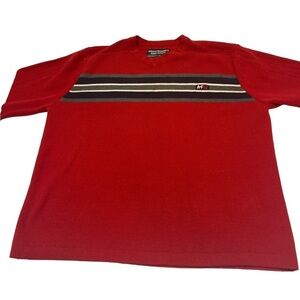 Abercrombie & Fitch Mens A92 Red w/ Stripe Sweater Size Large